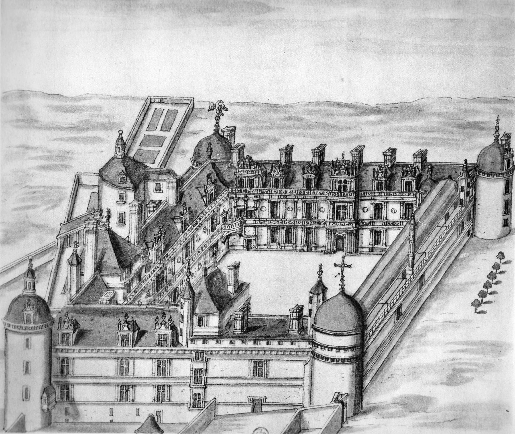 Château d'Assier — château à Assier, Lot, vue de nuit, classé mh