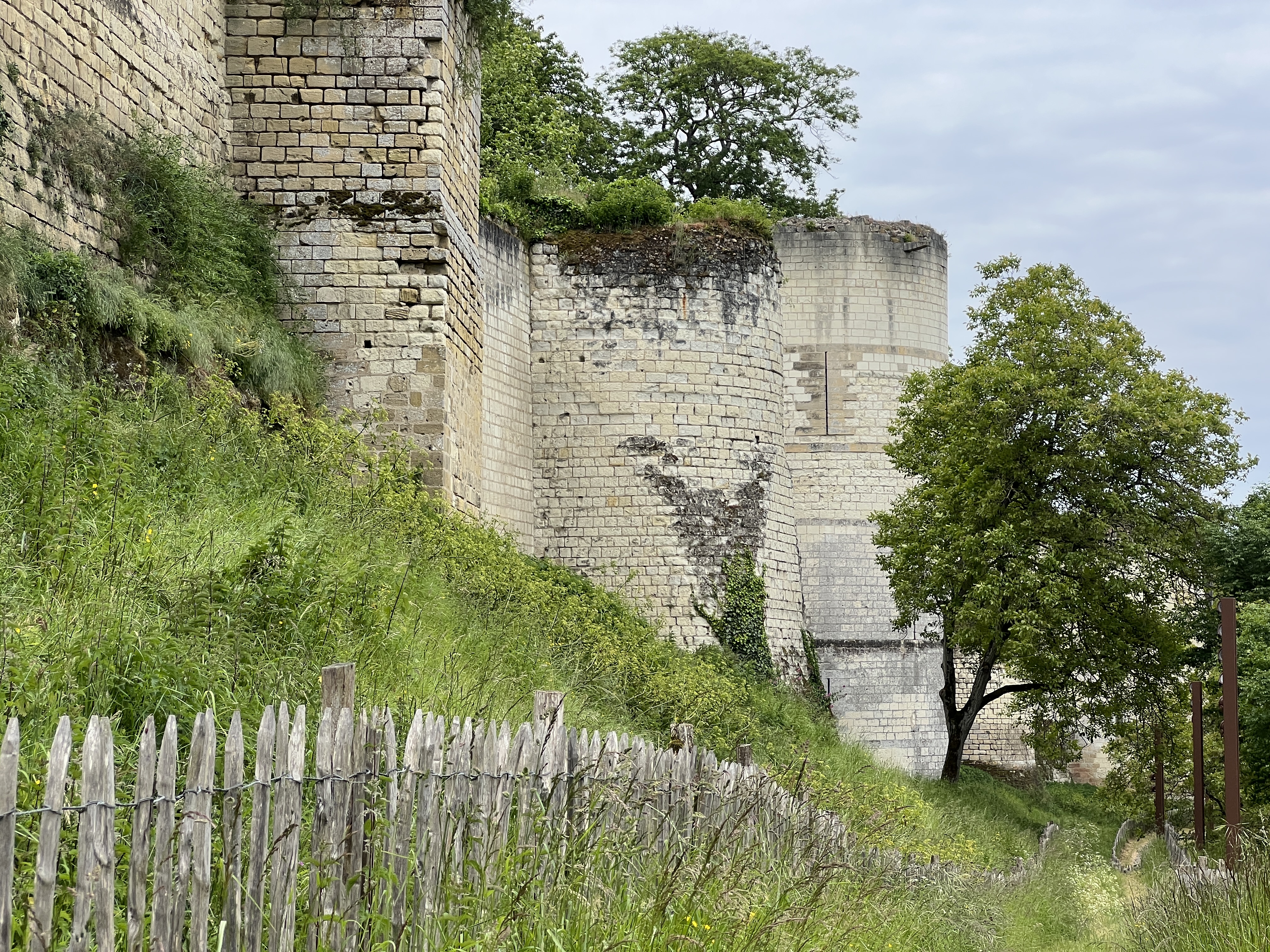 Château de Chinon – logis royal (Chinon) Château de Chinon – logis royal — château à Chinon, Indre-et-Loire, vue de nuit, classé mh